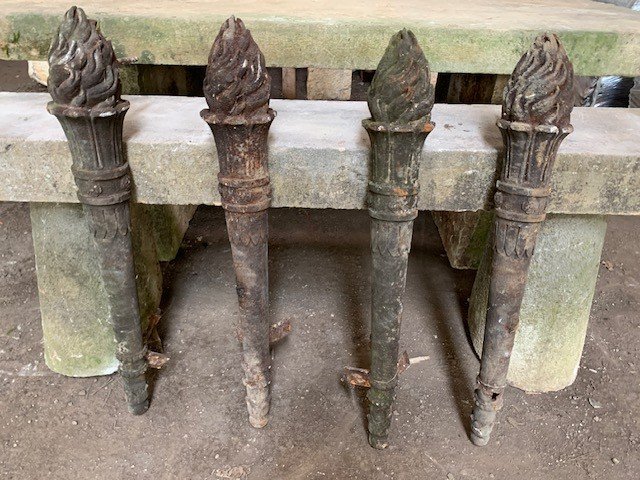 Cast Iron Torches - Circa 1900