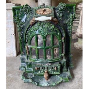 Varnished Cast Iron Stove - Circa 1900