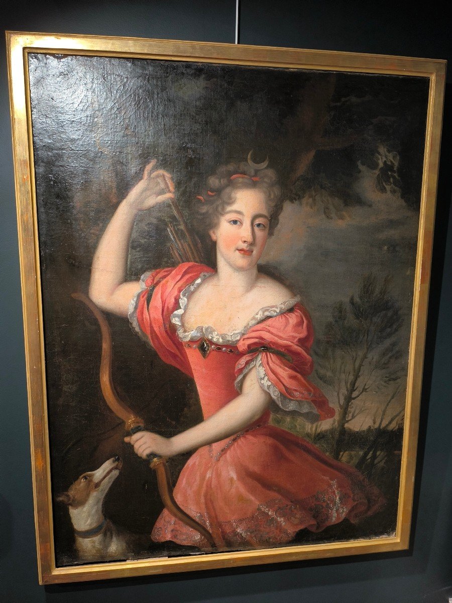 Portrait De Jeune Femme En Diane