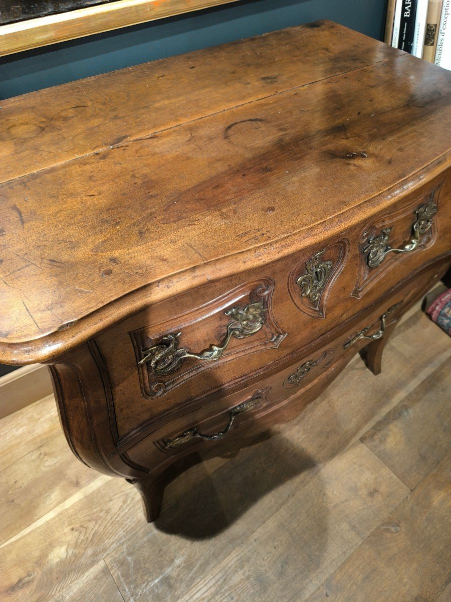 Chest Of Drawers, Called Sauteuse, In Walnut From The Agen Region. Louis XV Period-photo-1