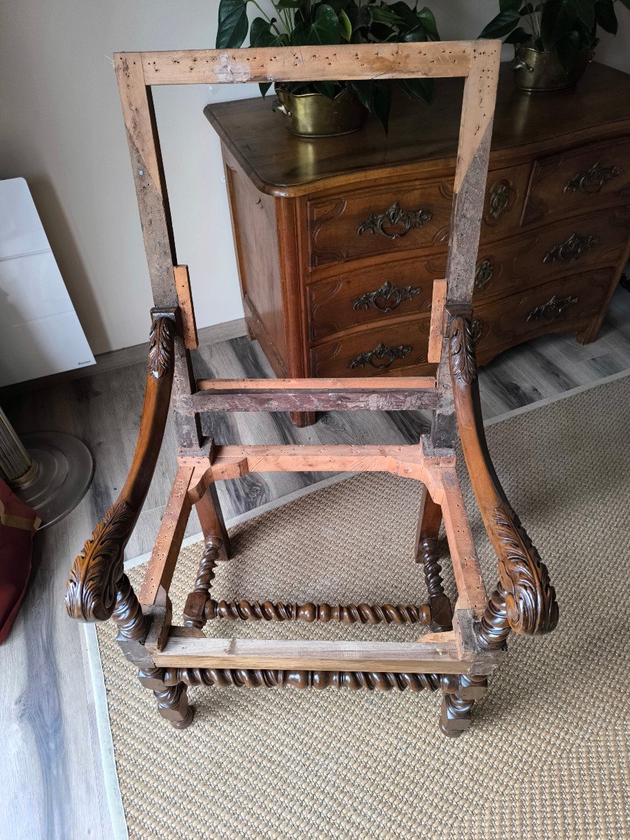 Pair Of Louis XIV Period Armchairs-photo-3