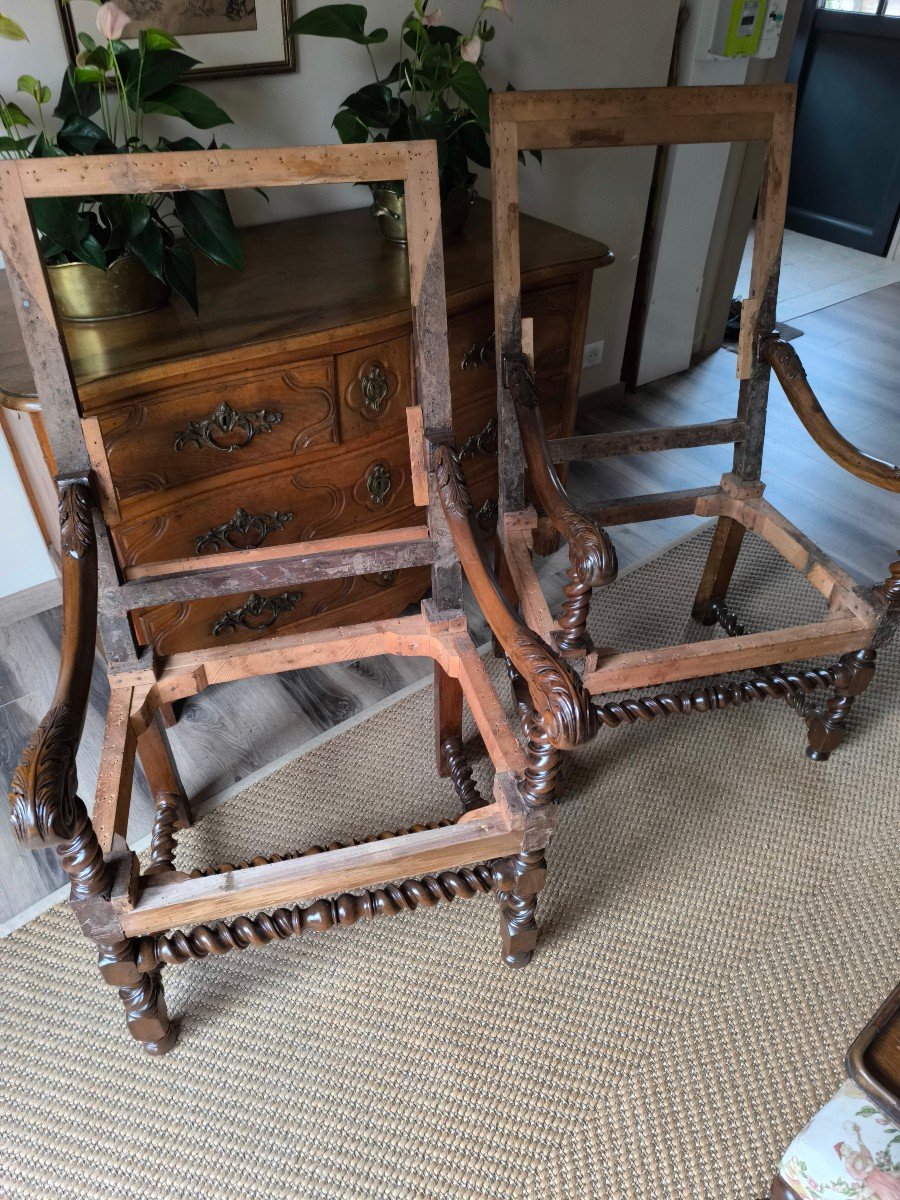 Pair Of Louis XIV Period Armchairs