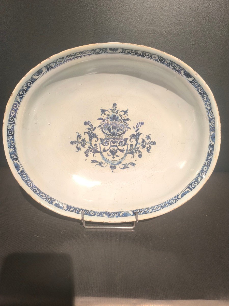 18th Century Rouen Earthenware Basin