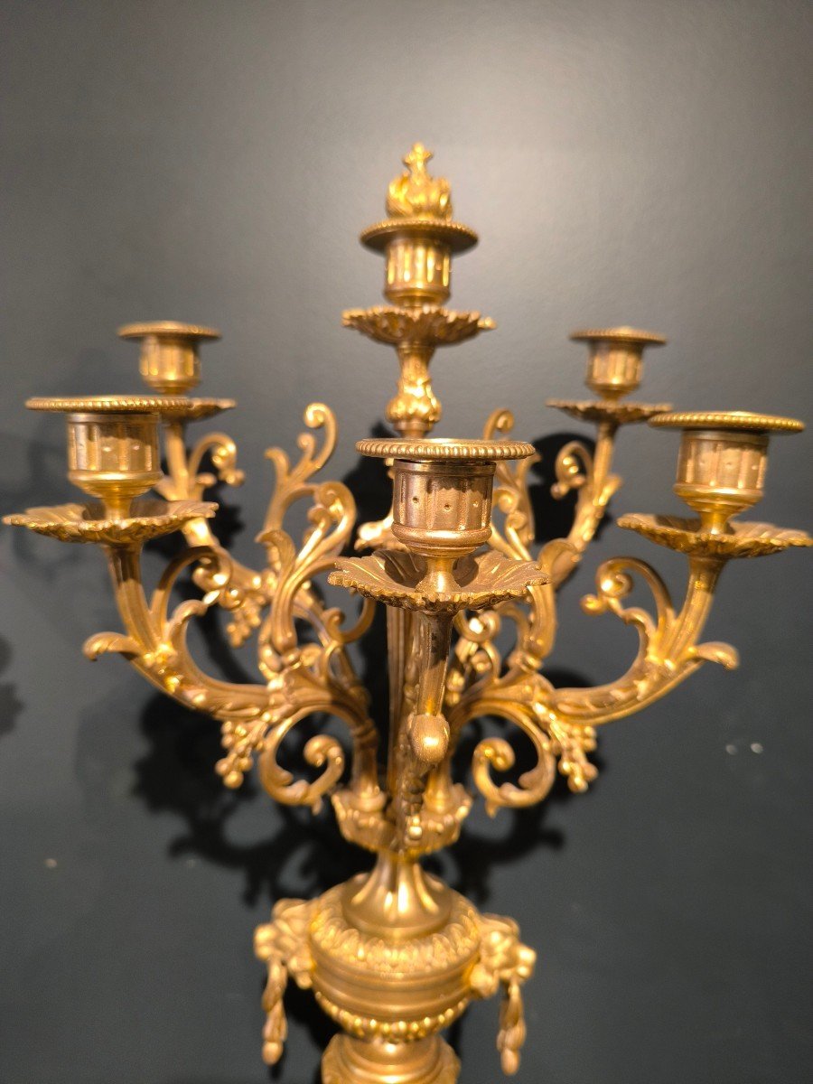 Important Pair Of Candelabra In The L XVI Style. Period N III-photo-2