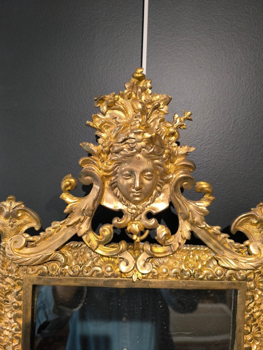 Paire De Réflecteurs En Bronze Doré De Style Louis XIV. Epoque XIXème-photo-3