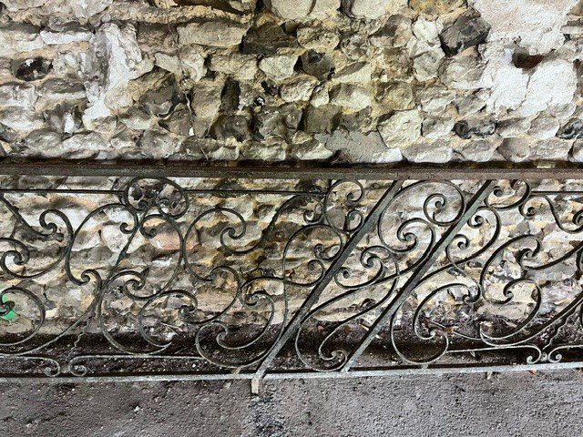 18th Century Wrought Iron Stair Railing-photo-3