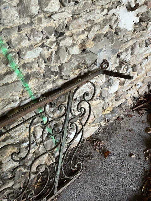 18th Century Wrought Iron Stair Railing-photo-4