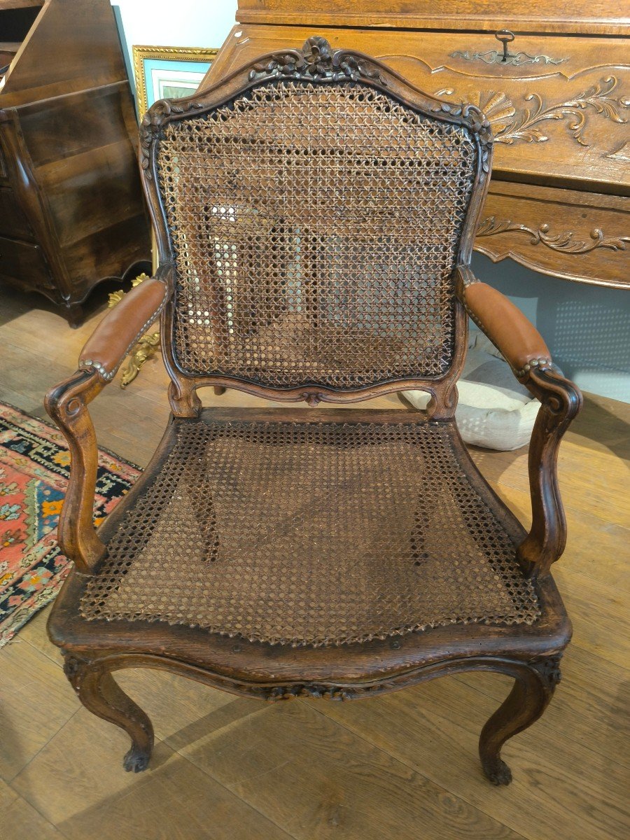 Fauteuil De Bureau d'époque Louis XV Estampillé M. Cresson