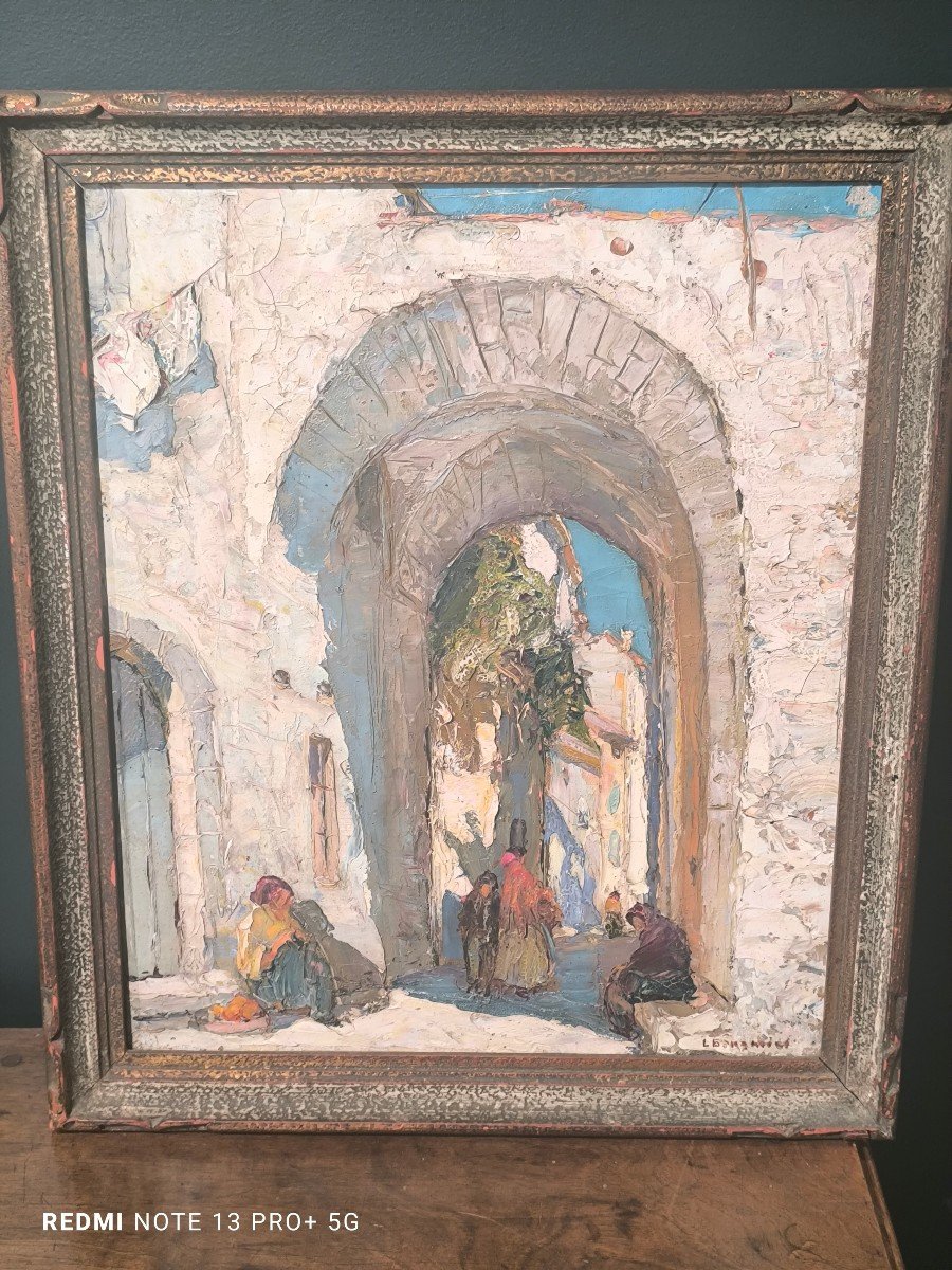 Orientalist Painting Signed Louis Bonamici