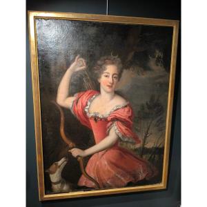 Portrait De Jeune Femme En Diane