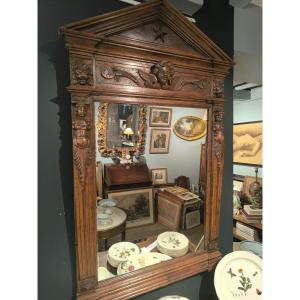 Rare Walnut Frame. Florentine Work From The Renaissance Period.