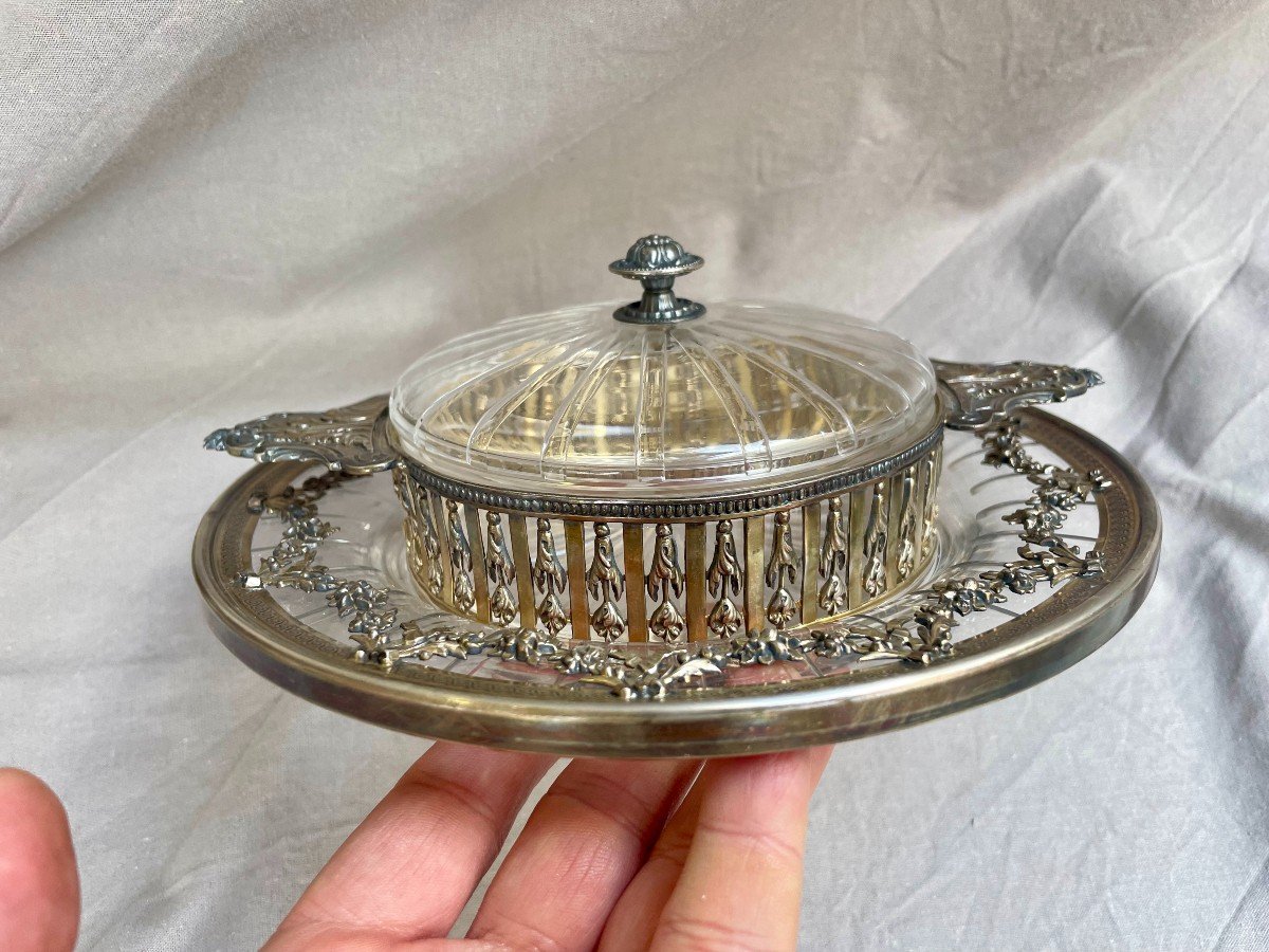 Puiforcat Covered Bowl And Its Display In Vermeil 950/1000e, Louis XVI Style 19th Silver 19th-photo-5