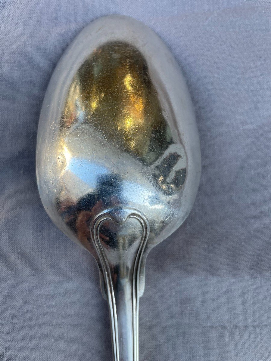 Silver Stewing Spoon. By Pierre-nicolas Sommé, Paris, 1787 Received In 1768 Louis XVI 180gr-photo-5