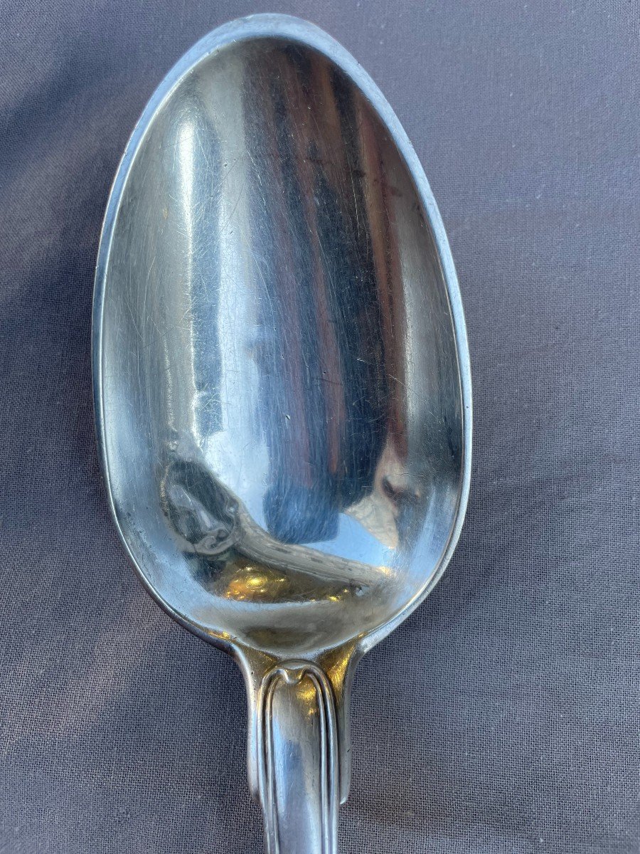 Silver Stewing Spoon. By Pierre-nicolas Sommé, Paris, 1787 Received In 1768 Louis XVI 180gr-photo-6