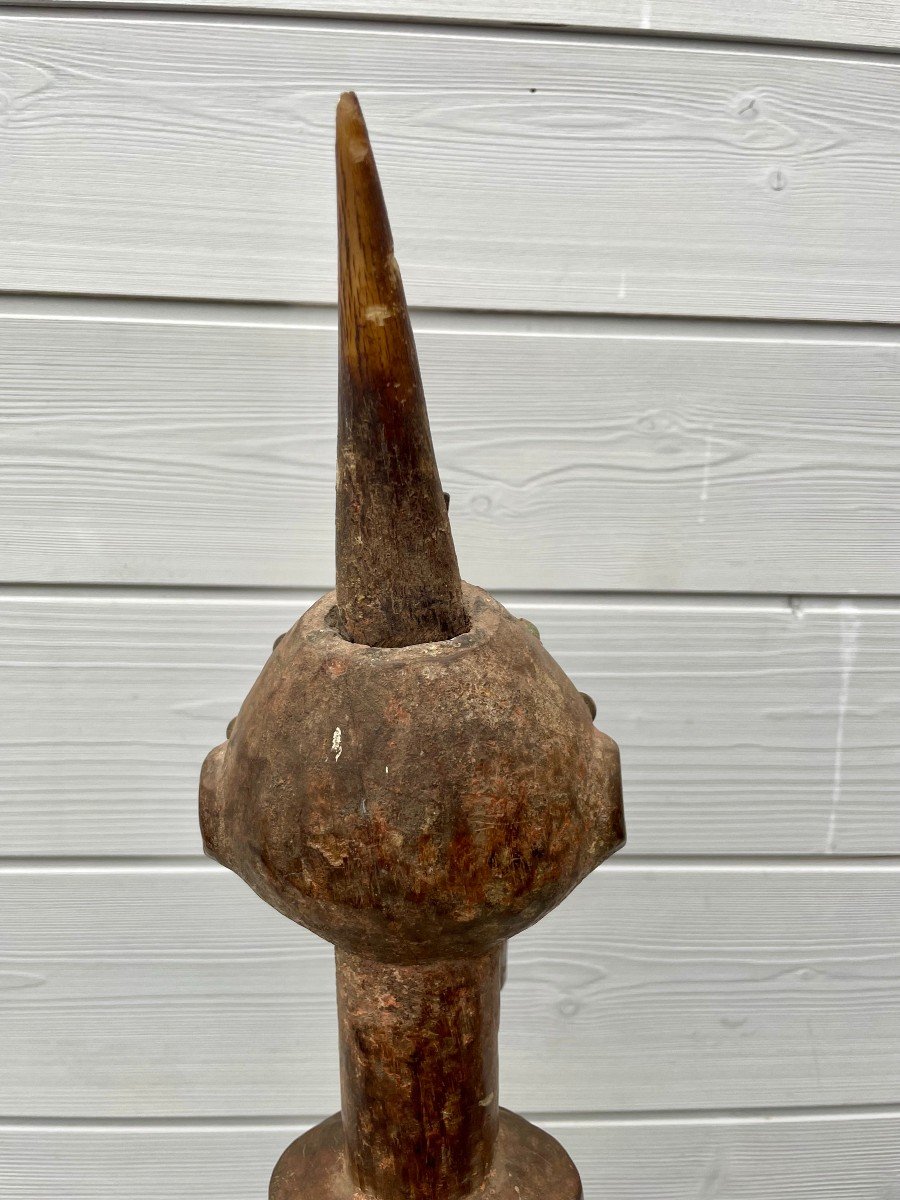 Songye Drc Nkishi Fetish Height 50 Cm With Summit Horn Democratic Republic Of Congo -photo-5