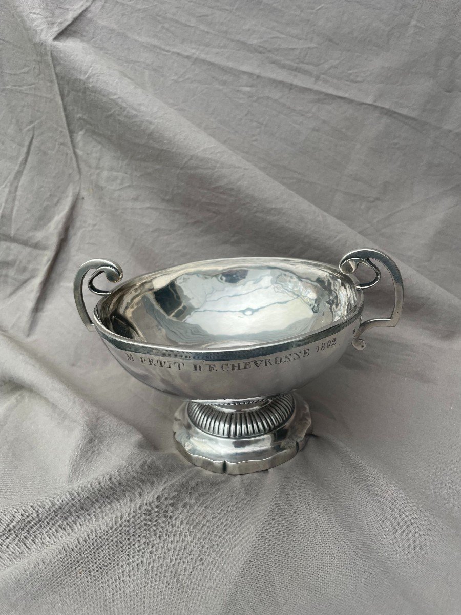 COUPE de MARIAGE Bourgogne patronymique M.PETIT D'ECHEVRONNE 1802 en argent M.O Th. Tonnelier -photo-2