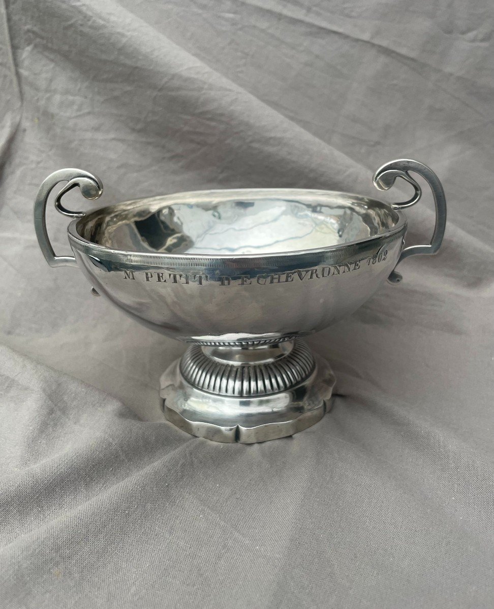 COUPE de MARIAGE Bourgogne patronymique M.PETIT D'ECHEVRONNE 1802 en argent M.O Th. Tonnelier 