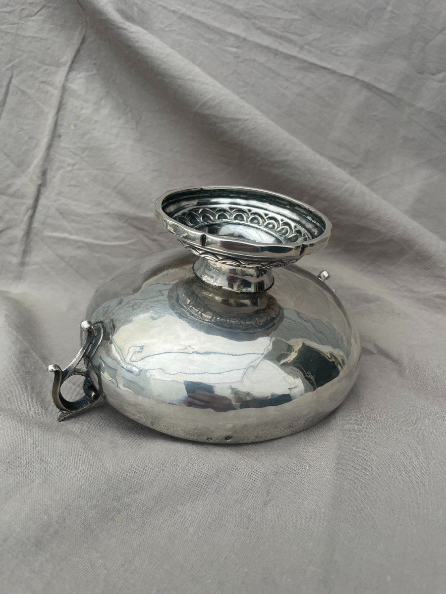 Coupe De Mariage Bourgogne Bourguignone Patronymique Vivien Corton 1797 En Argent Massif XIXème-photo-3