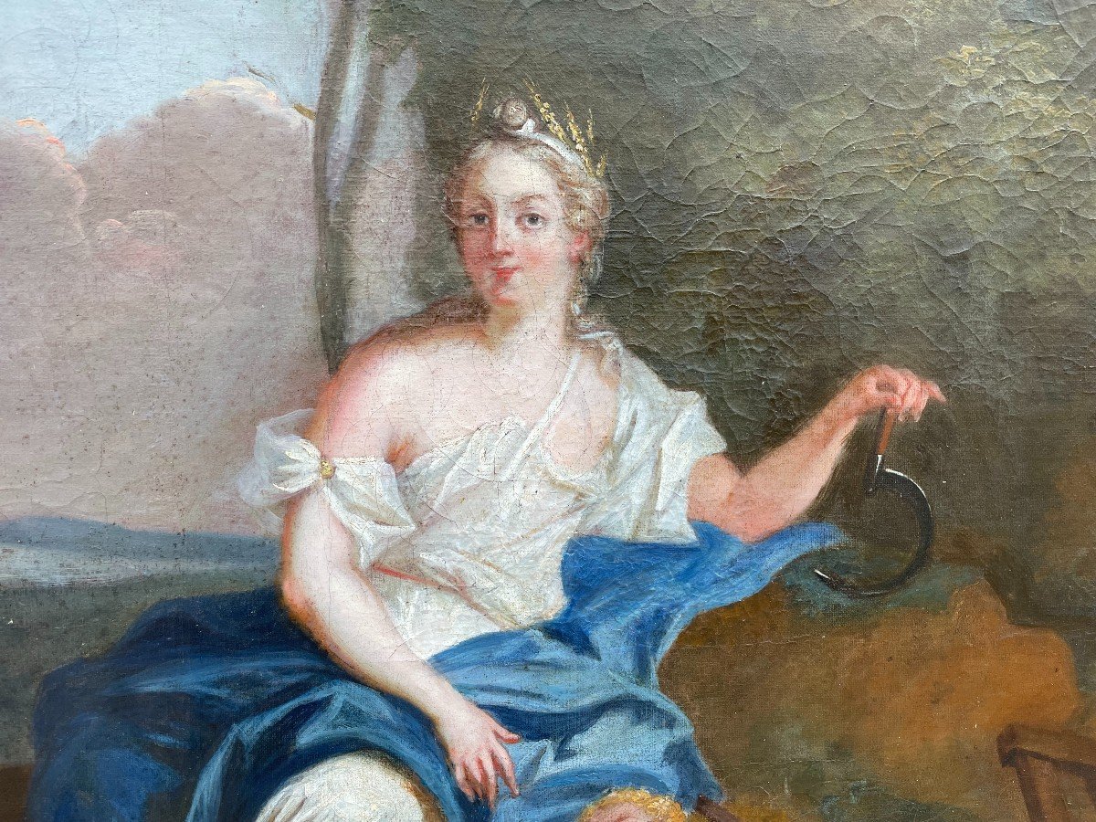 François BOUCHER (1703-1770), suiveur de École française début XVIIIème Cérès Huile  75 x 128cm-photo-3