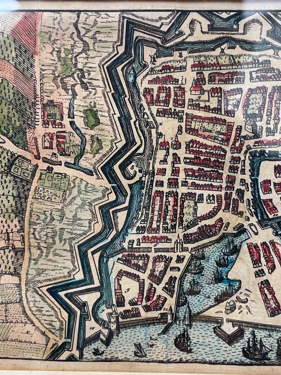 MERIAN Matthäus 1593-1650 d’après Plan de La Rochelle état de la ville antérieur au siège 1628-photo-2