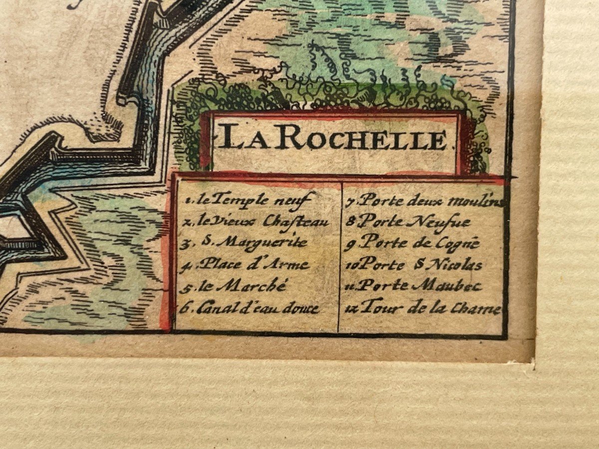 MERIAN Matthäus 1593-1650 d’après Plan de La Rochelle état de la ville antérieur au siège 1628-photo-4