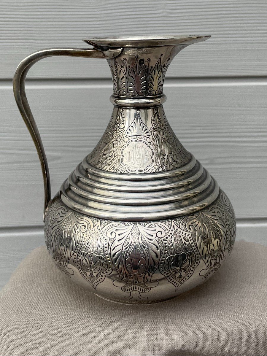 Henri Duponchel And Constant Revil Solid Silver Jug From The 19th Century Ottoman Orientalist Service