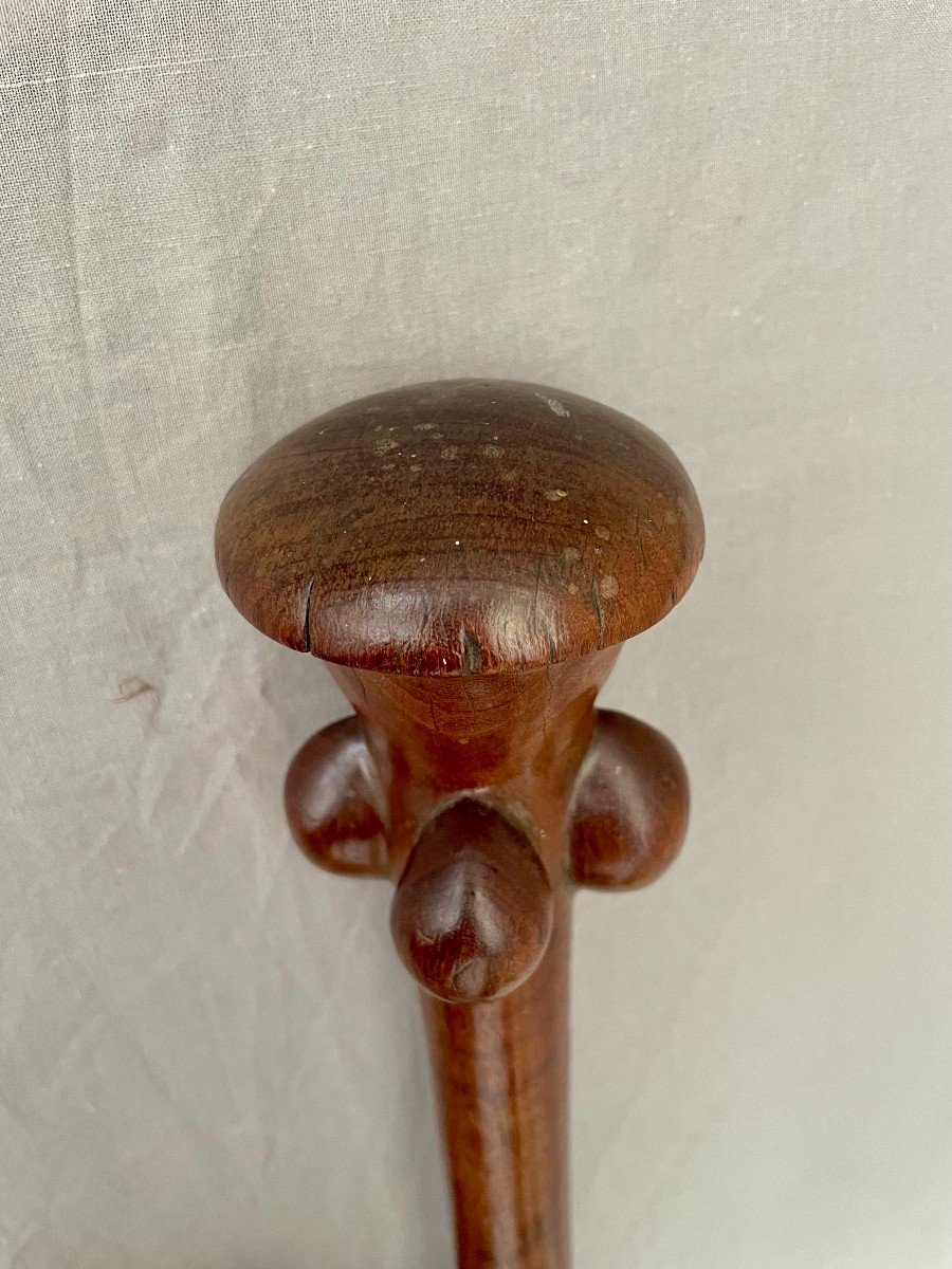 War Massue Head Breaker Vanuatu Island, Melanesia 19th Century. 78 Cm Mushroom Head -photo-2