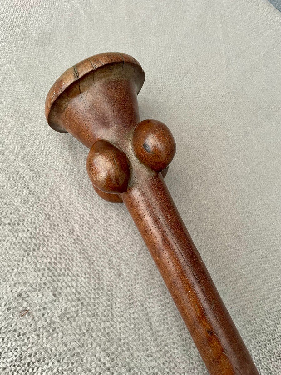 War Massue Head Breaker Vanuatu Island, Melanesia 19th Century. 78 Cm Mushroom Head -photo-3