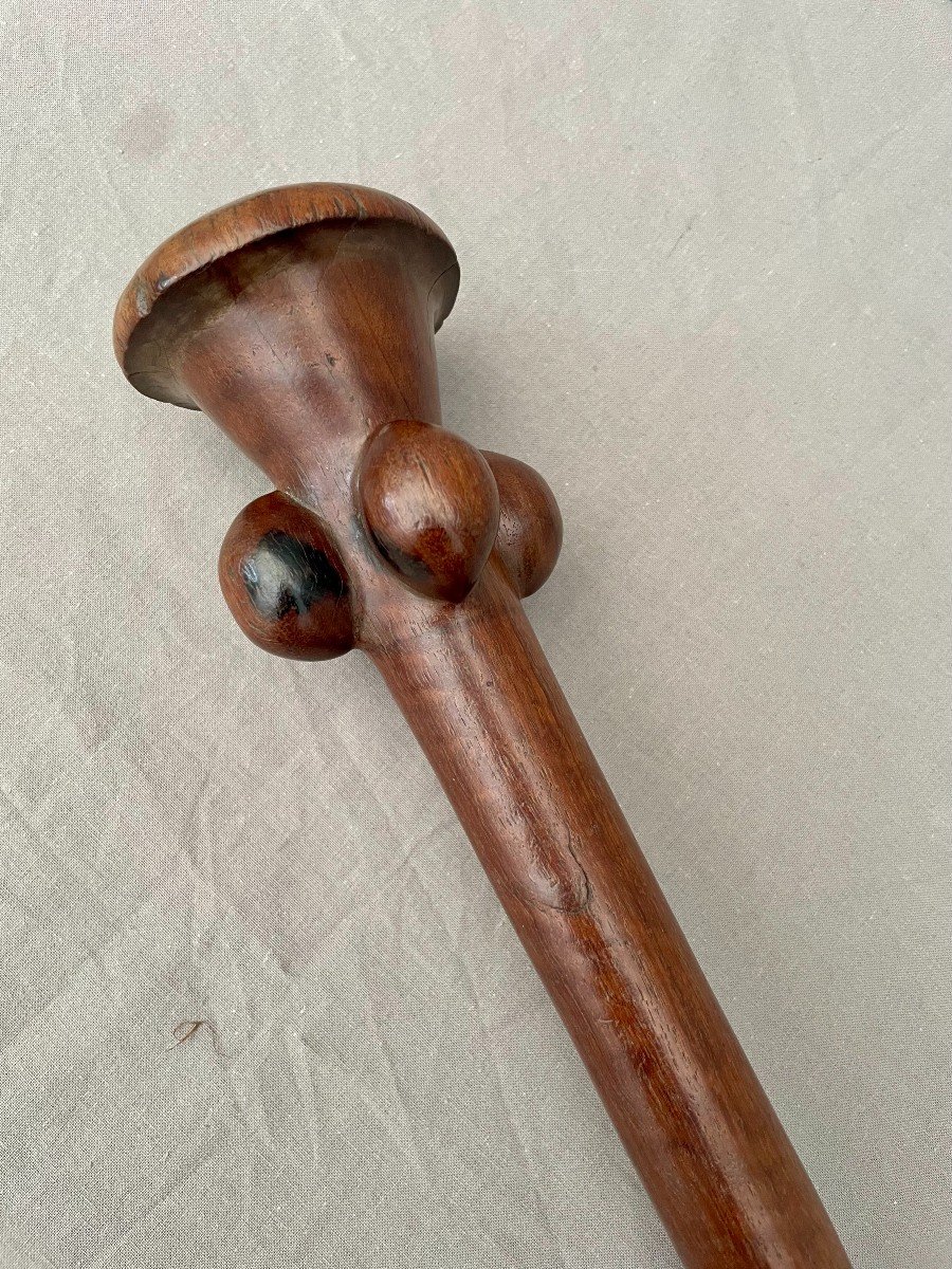 War Massue Head Breaker Vanuatu Island, Melanesia 19th Century. 78 Cm Mushroom Head -photo-4