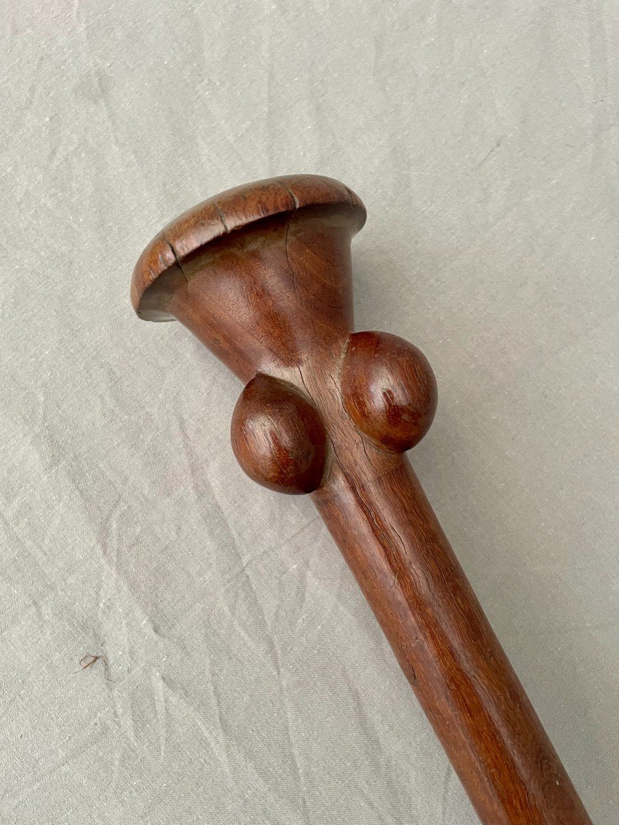 War Massue Head Breaker Vanuatu Island, Melanesia 19th Century. 78 Cm Mushroom Head -photo-5