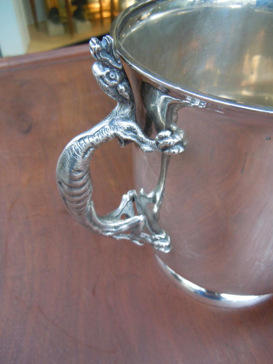 Bucket Refresh English Sterling Silver London Early Twentieth 1066 Gr-photo-1