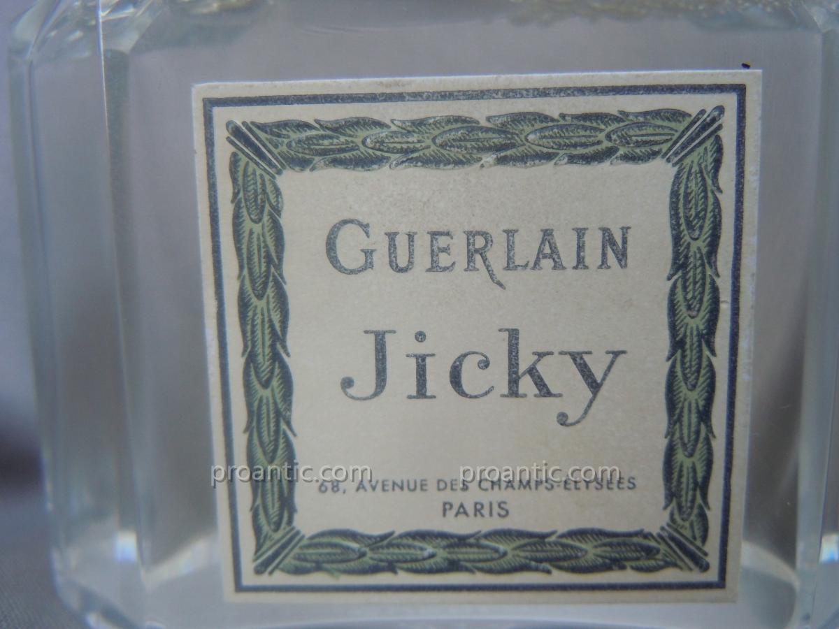 Jicky 1889 Guerlain Flacon Quadrilobé Cristal Baccarat 11,3cm-photo-2