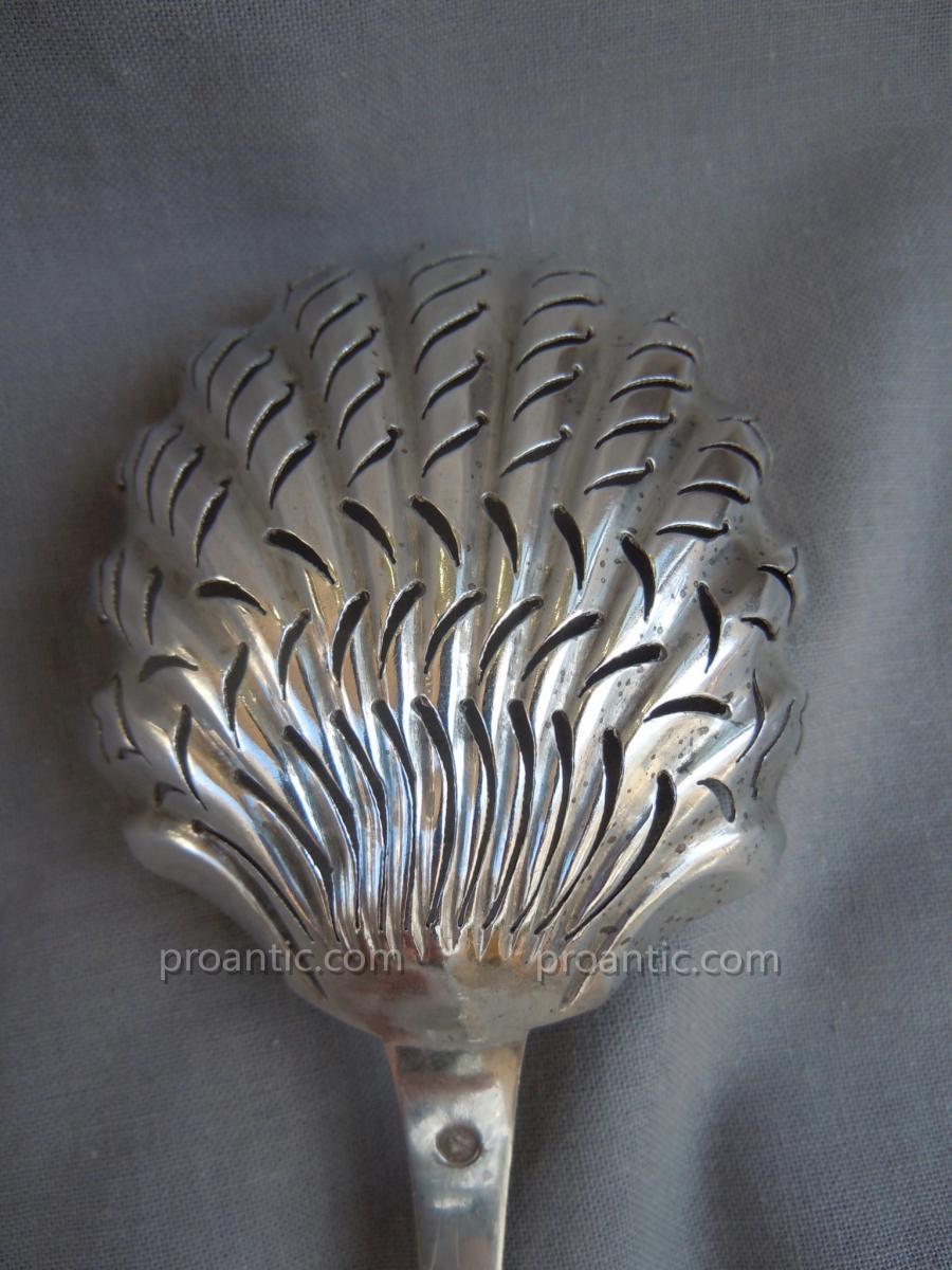 Spoon Sugar Shaker Sterling Silver 19th Restoration Old Man Nineteenth-photo-3