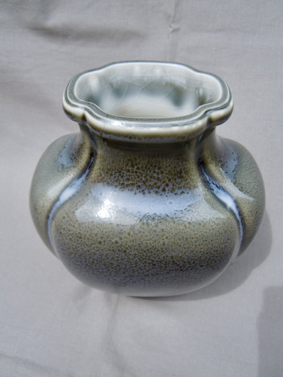 Émile Decœur (1876-1953) & Manufacture Nationale De Sèvres Sinisant Quadrilobé Vase Form D76-photo-5