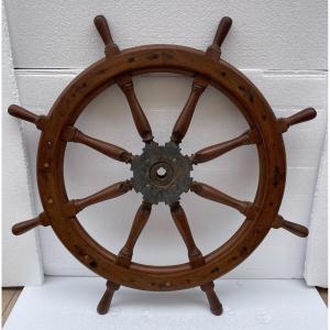 Important Naven Mahogany Wheel Bar With Eight Crank Pins. Diameter:116  Cm. Good Condition.