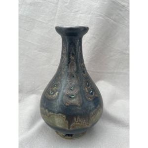 Odetta - Hb Quimper Vase Soliflore En Céramique H : 15 Cm Art Déco  1925-1930 N°396  XXème 