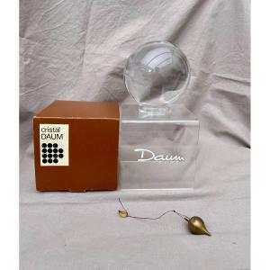 Maison Daum France Clairvoyance Crystal Ball For Clairvoyant Medium Circa 1970 Signed 1,472 Kg 