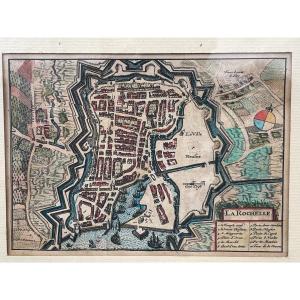 MERIAN Matthäus 1593-1650 d’après Plan de La Rochelle état de la ville antérieur au siège 1628