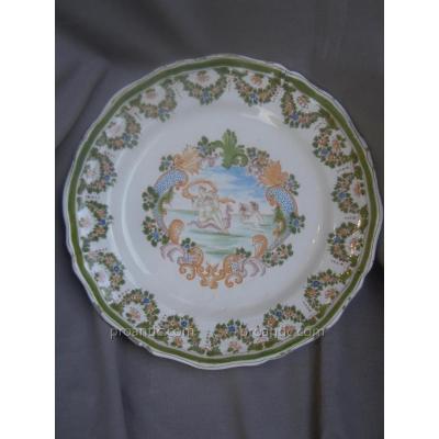 Mythological Decor Plate After Moustiers By Samson Late Nineteenth