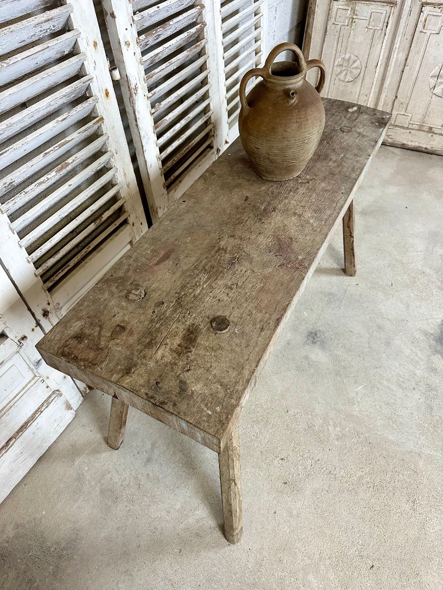 Console In Solid Oak Period 1900-photo-2