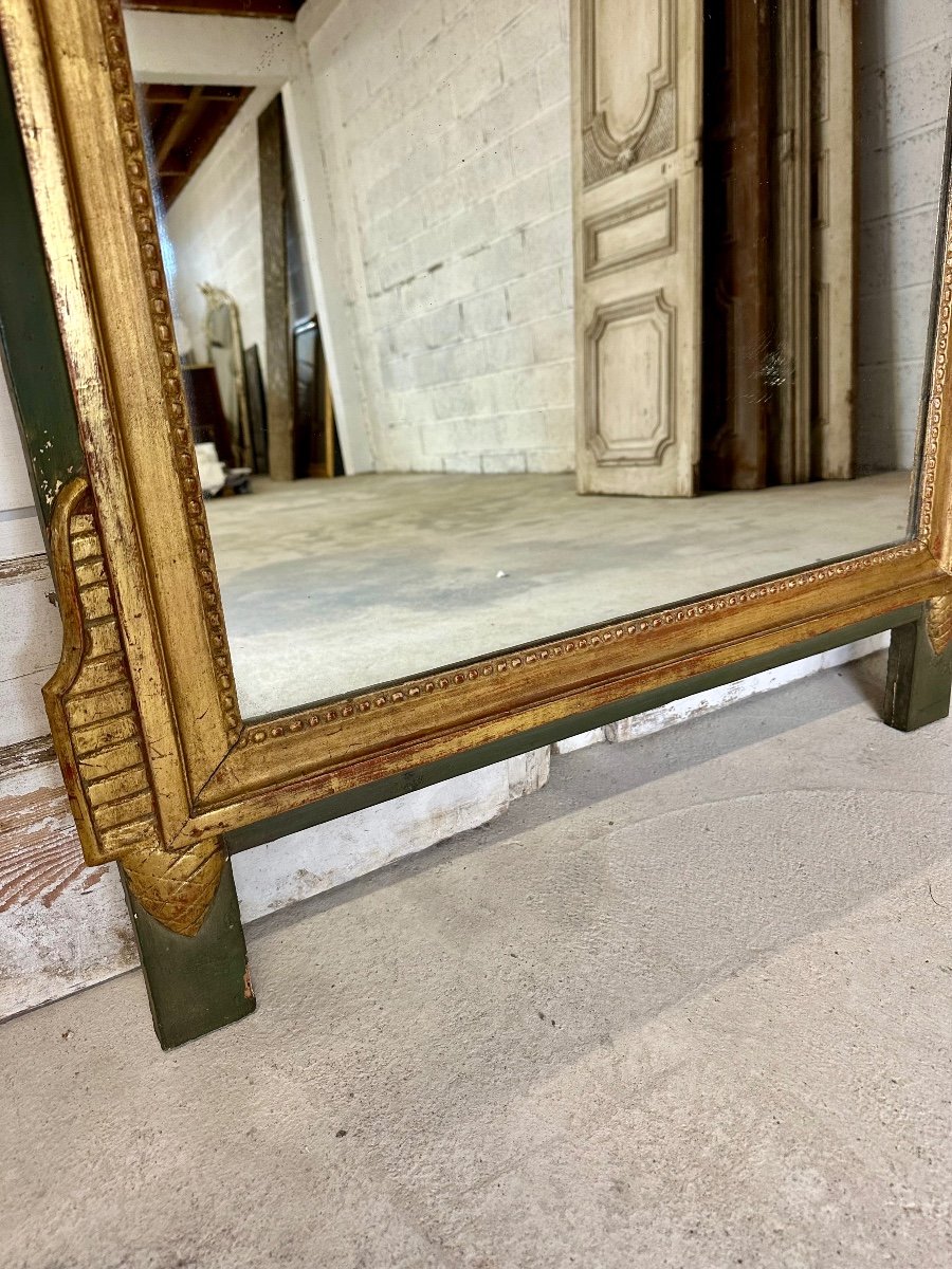 Miroir De Style Louis XVI Doré époque 20eme Siècle ( h 154 cm)-photo-4