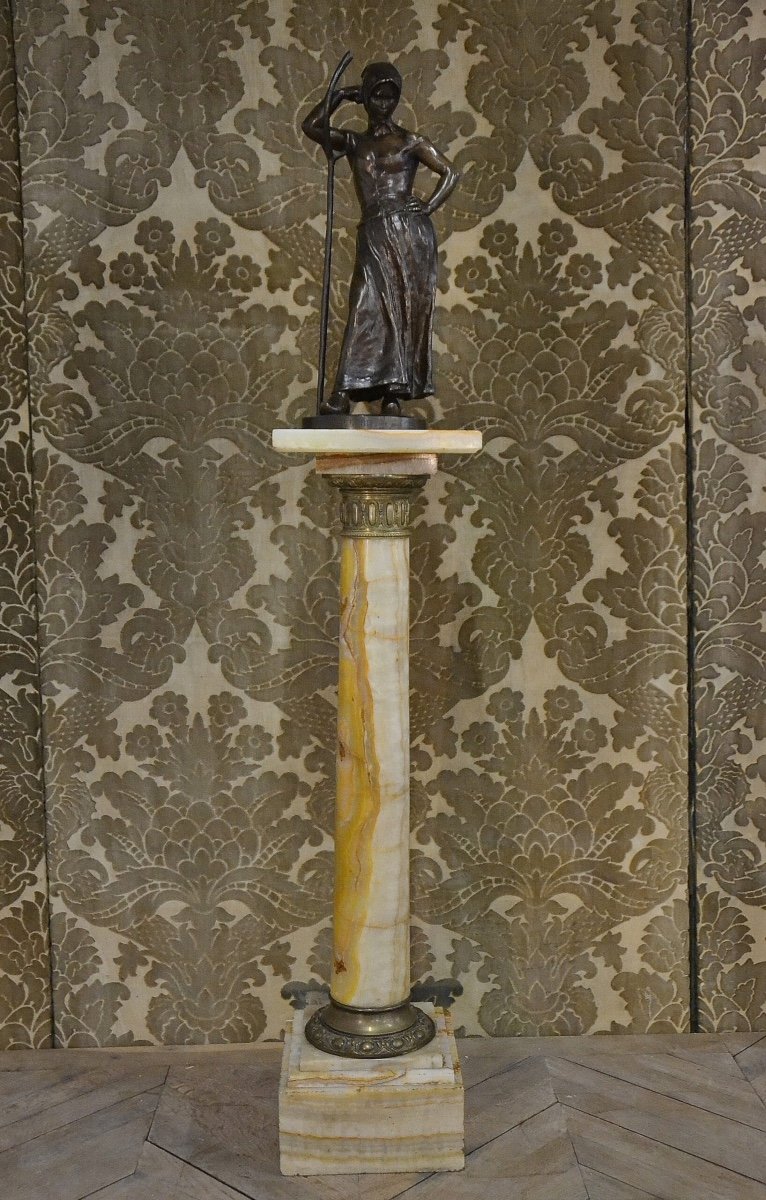 Colonne En Onyx  XIXème Siècle