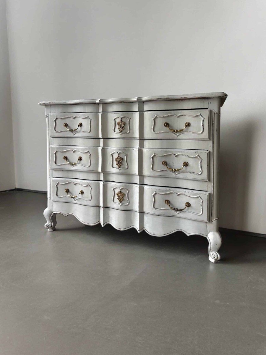 Commode Peinte De Style Louis XV Circa 1950-photo-6