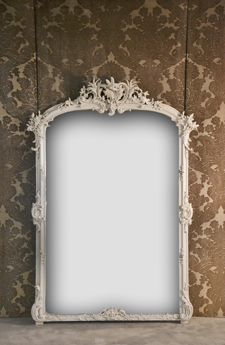 Large Louis XV Rocaille Style Mirror, Late 19th Century