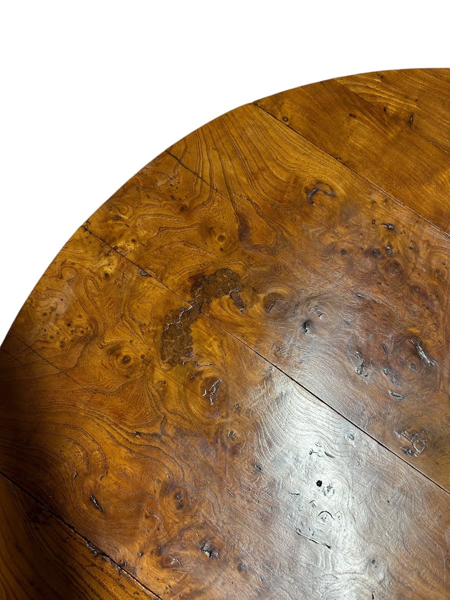 19th Century Round Elm Table -photo-8