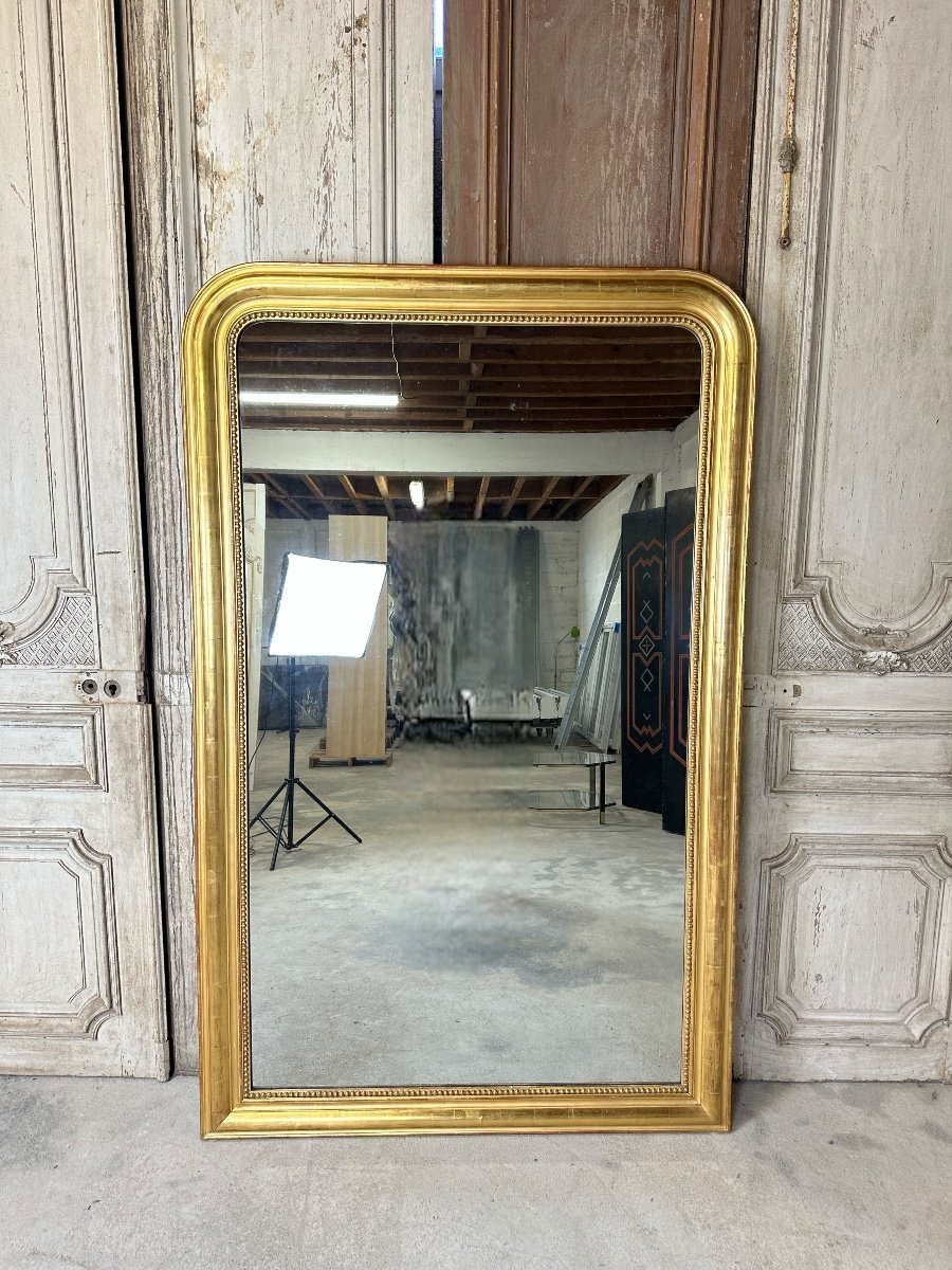 Grand Miroir Doré Louis-philippe XIXe Siècle 201 x 127 cm-photo-1