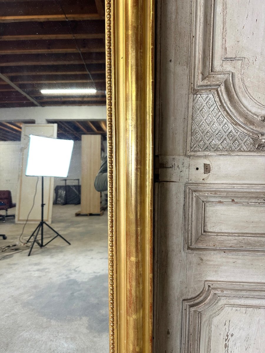 Grand Miroir Doré Louis-philippe XIXe Siècle 201 x 127 cm-photo-3