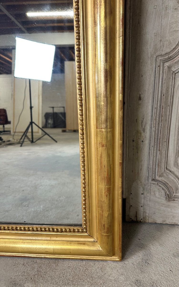 Grand Miroir Doré Louis-philippe XIXe Siècle 201 x 127 cm-photo-4