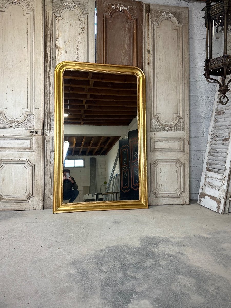 Grand Miroir Doré Louis-philippe XIXe Siècle 201 x 127 cm