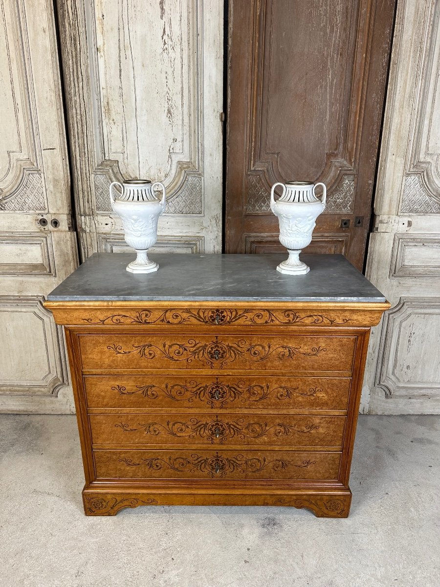 Commode De Style Charles X Circa 1950-photo-3